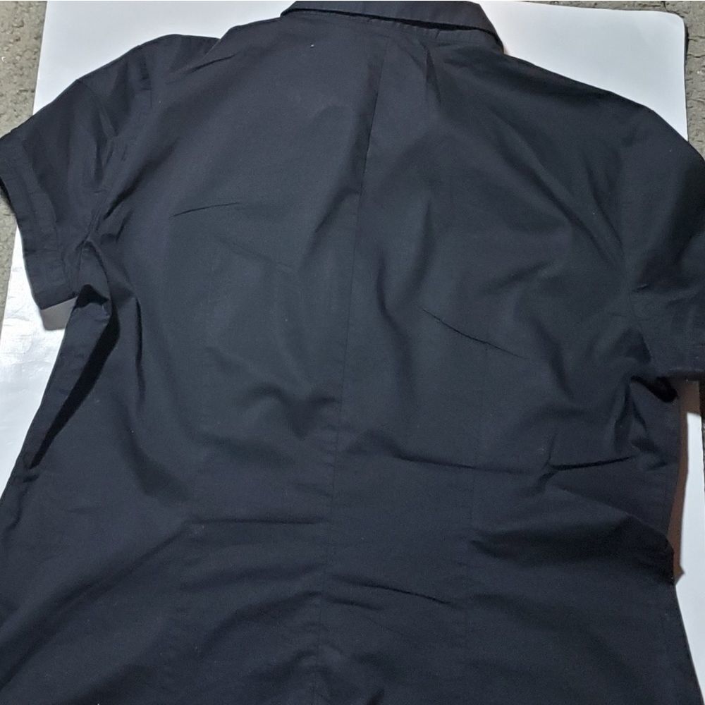 New York & Company black short sleeve button shirt - Picture 2 of 6